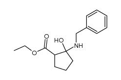 2-benzylamino-2-hydroxy-cyclopentanecarboxylic acid ethyl ester结构式