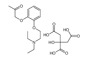 1-[2-[2-(diethylamino)ethoxy]phenoxy]propan-2-one,2-hydroxypropane-1,2,3-tricarboxylic acid Structure