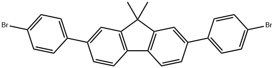 2,7-双(4-溴苯基)-9,9-二甲基-9H-芴结构式