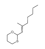 (methyl-2' hepten-1')yl-2 oxathiane-1,3 Structure