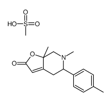 6,7a-dimethyl-5-(4-methylphenyl)-5,7-dihydro-4H-furo[2,3-c]pyridin-2-one,methanesulfonic acid结构式