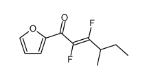 2-Hexen-1-one, 2,3-difluoro-1-(2-furanyl)-4-methyl-, (E)- (9CI) Structure