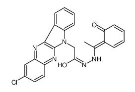 2-Chloro-6H-indolo(2,3-b)quinoxaline-6-acetic acid (1-(2-hydroxyphenyl )ethylidene)hydrazide结构式