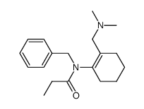 N-benzyl-N-<2-(dimethylaminomethyl)-1-cyclohexenyl>propionamide Structure