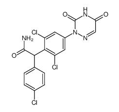 2,6-Dichloro-α-(4-chlorophenyl)-4-(4,5-dihydro-3,5-dioxo-1,2,4-triazin-2(3H)-yl)benzeneacetamide结构式