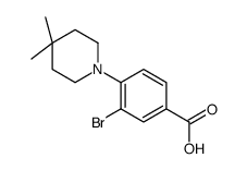 3-bromo-4-(4,4-dimethylpiperidin-1-yl)benzoic acid Structure