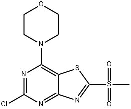 5-chloro-2-(methylsulfonyl)-7-morpholinothiazolo[4,5-d]pyrimidine结构式