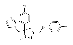 3-(4-Chlorophenyl)-3-((1H-imidazol-1-yl)methyl)-2-methyl-5-(((4-methylphenyl)thio) methyl) isoxazolidine结构式
