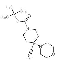 1-Boc-4-cyano-4-(4-Morpholinyl)piperidine structure