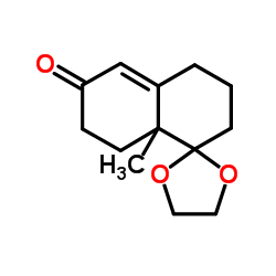 (8A'r)-8A'-Methyl-3',4',8',8A'-Tetrahydro-2'H-Spiro[1,3-Dioxolane-2,1'-Naphthalen]-6'(7'H)-One结构式