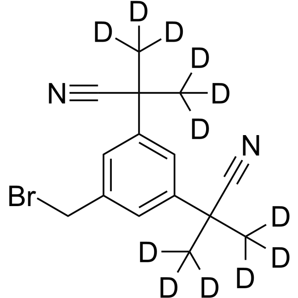 Anastrozole-destriazole-Br-d12 Structure