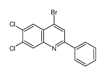 4-bromo-6,7-dichloro-2-phenylquinoline structure