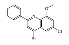 4-bromo-6-chloro-8-methoxy-2-phenylquinoline结构式