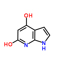 1H-Pyrrolo[2,3-b]pyridine-4,6-diol结构式