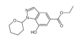 ethyl 7-hydroxy-1-tetrahydropyran-2-yl-indazole-5-carboxylate结构式