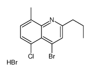 4-Bromo-5-chloro-8-methyl-2-propylquinoline hydrobromide structure