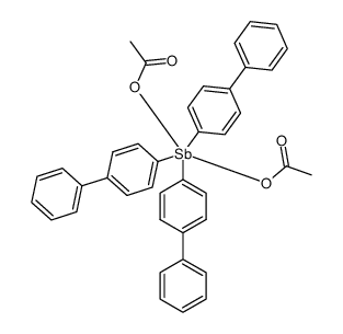 tri([1,1'-biphenyl]-4-yl)-5-stibanediyl diacetate结构式