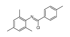 4-methyl-N-(2,4,6-trimethylphenyl)benzenecarboximidoyl chloride结构式