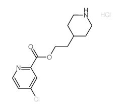 2-(4-Piperidinyl)ethyl 4-chloro-2-pyridinecarboxylate hydrochloride结构式