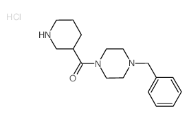 (4-Benzyl-1-piperazinyl)(3-piperidinyl)methanone hydrochloride结构式