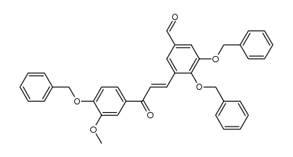 1-(4-benzyloxy-3-methoxyphenyl)-3-(2,3-dibenzyloxy-5-formylphenyl)-2-propen-1-one结构式