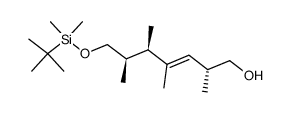 (E)-(2R,5R,6S)-7-((tert-butyldimethylsilyl)oxy)-2,4,6-trimethyl-3-heptene-1,5-diol结构式