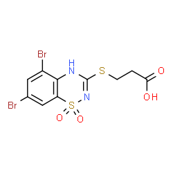 3-[(5,7-Dibromo-2H-1,2,4-benzothiadiazine 1,1-dioxide)-3-ylthio]propanoic acid picture
