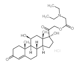 Glycine, N,N-diethyl-,(11b)-11,17-dihydroxy-3,20-dioxopregn-4-en-21-ylester, hydrochloride (9CI) structure