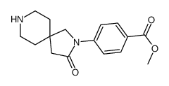 4-(3-氧代-2,8-二氮杂螺[4.5]-2-癸基)-苯甲酸甲酯结构式