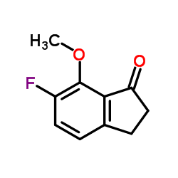 6-Fluoro-7-methoxy-1-indanone结构式