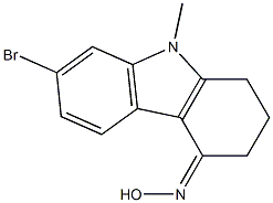 7-Bromo-9-methyl-2,3-dihydro-1H-carbazol-4(9H)-one oxime Structure