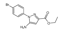 5-AMINO-1-(4-BROMO-PHENYL)-1H-PYRAZOLE-3-CARBOXYLICACIDETHYLESTER结构式