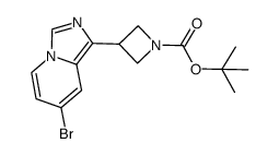 叔-丁基 3-(7-溴咪唑并[1,5-a]吡啶-1-基)吖丁啶-1-甲酸基酯结构式
