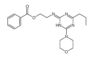 2-[(4-morpholin-4-yl-6-propyl-1,3,5-triazin-2-yl)amino]ethyl benzoate结构式