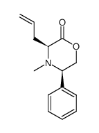 (3S,5R)-3-Allyl-4-methyl-5-phenyl-morpholin-2-one结构式