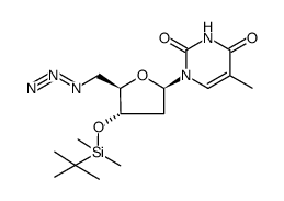 5′-azide-3′-O-tert-butyldimethylsilyl deoxythymidine结构式