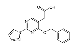 2-(4-(benzyloxy)-2-(1H-pyrazol-1-yl)pyrimidin-5-yl)acetic acid Structure