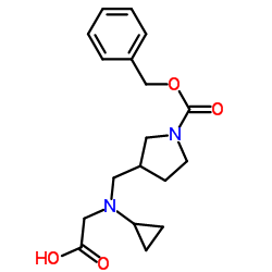 N-({1-[(Benzyloxy)carbonyl]-3-pyrrolidinyl}methyl)-N-cyclopropylglycine结构式