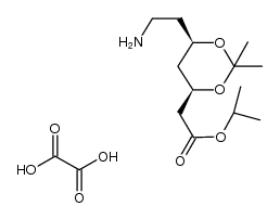 isopropyl 2-((4R,6R)-6-(2-aminoethyl)-2,2-dimethyl-1,3-dioxan-4-yl)acetate oxalate结构式