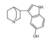 3-(1-azabicyclo[2.2.2]octan-3-yl)-1H-indol-5-ol结构式