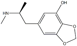 (S)-6-(2-Methylamino-propyl)-benzo[1,3]dioxol-4-ol Structure