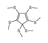 1,2,3,4,5,5-hexakis(methylsulfanyl)cyclopenta-1,3-diene Structure