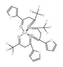 Samarium, tris[4,4,4-trifluoro-1-(2-thienyl)-1, 3-butanedionato]- Structure