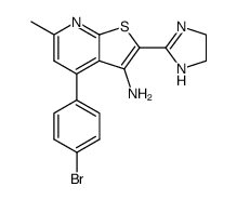 3-Amino-4-(4-bromphenyl)-2-(imidazolin-2-yl)-thieno<2,3-b>pyridin Structure