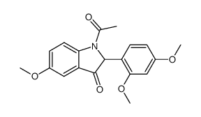 1-Acetyl-2-(2,4-dimethoxy-phenyl)-5-methoxy-1,2-dihydro-indol-3-one结构式