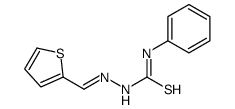 1-phenyl-3-(thiophen-2-ylmethylideneamino)thiourea结构式