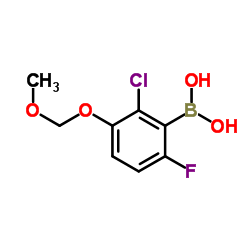 [2-Chloro-6-fluoro-3-(methoxymethoxy)phenyl]boronic acid结构式