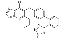 2-chloro-4-propyl-3-[[4-[2-(2H-tetrazol-5-yl)phenyl]phenyl]methyl]-1,5 ,9-triazabicyclo[4.3.0]nona-2,4,6,8-tetraene Structure