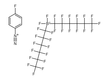 4-fluorobenzenediazonium difluorobis(perfluorohexyl)borate Structure