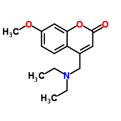 4-(N,N-Diethylaminomethyl)-7-methoxycoumarin结构式